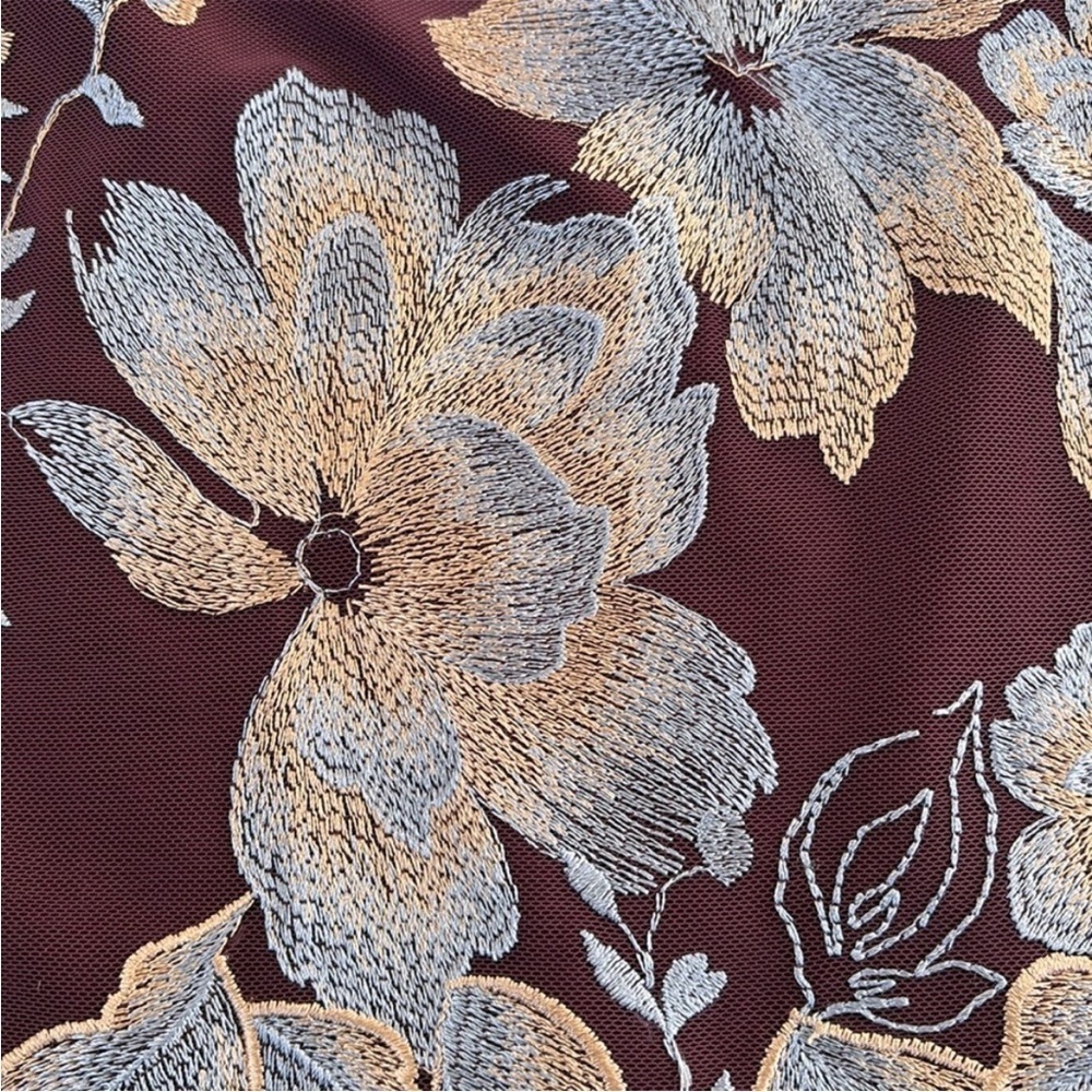 EUC Free People Floral Embroidered Dress Purple Size 4 - Picture 7 of 11